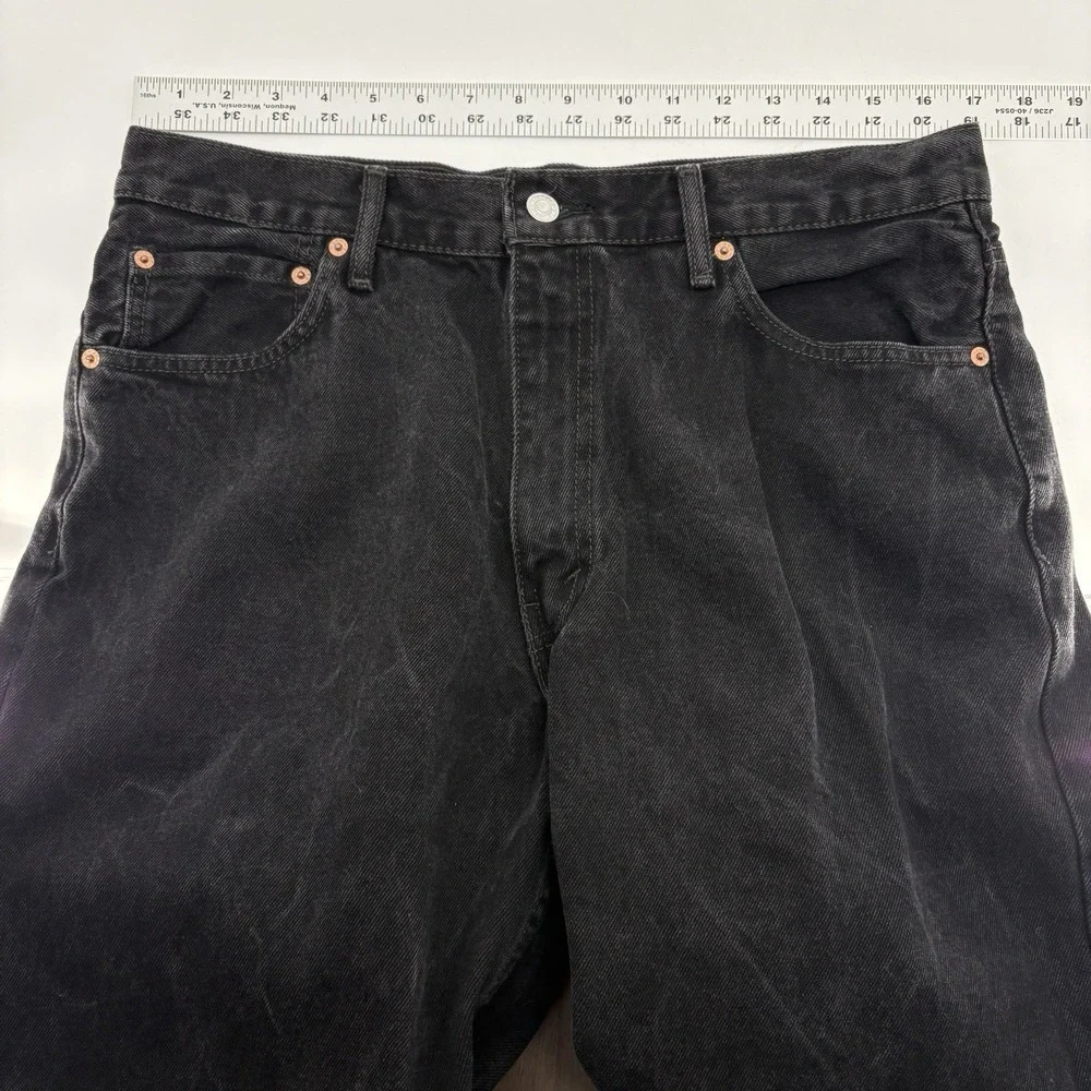 Vintage‎ Levis 550 Faded Black Relaxed Fit Jeans Y2K Punk Men 36X30 (34X26.5)